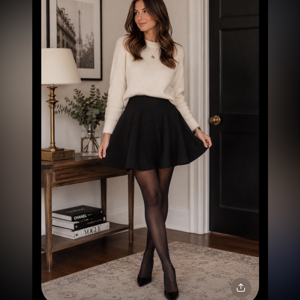 Express Black Circle Skirt